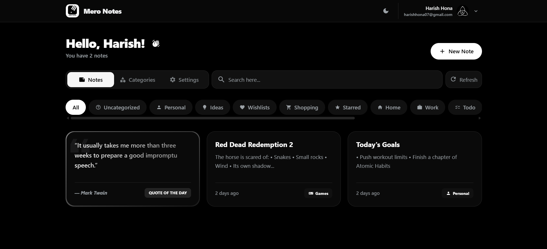 Mero Notes (Cross-Platform App)